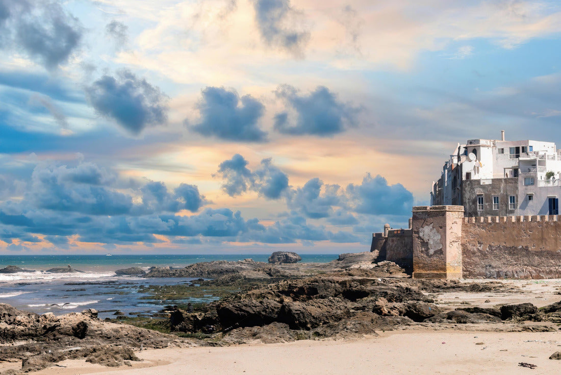 Essaouira city wall bastion and the citadel of Essaouira, a robust fortress along Morocco's coast, located in the historic old city Medina of Essaouira, Morocco 2000pc Puzzle