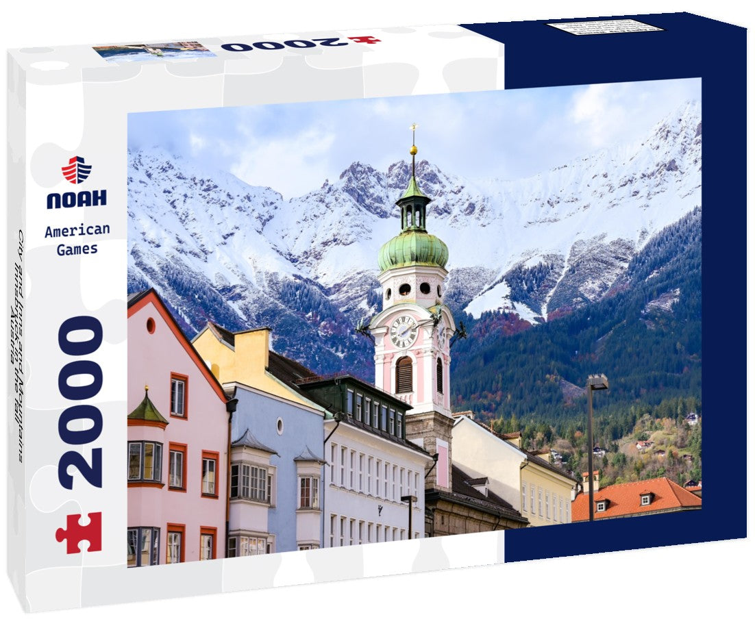 City and Inns and Mountains, Innsbruck in the fall, Austria 2000pc Puzzle