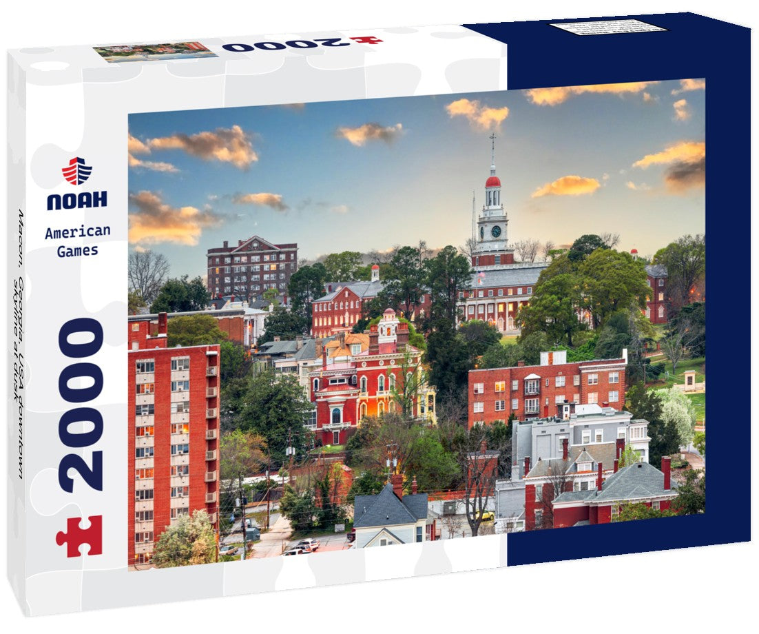 Macon, Georgia, USA downtown skyline at dusk 2000pc Puzzle
