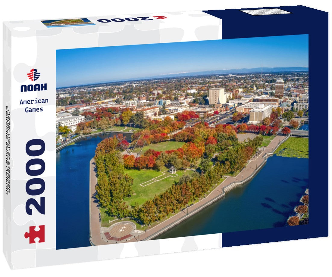 Aerial view of Stockton, California during Autumn 2000pc Puzzle
