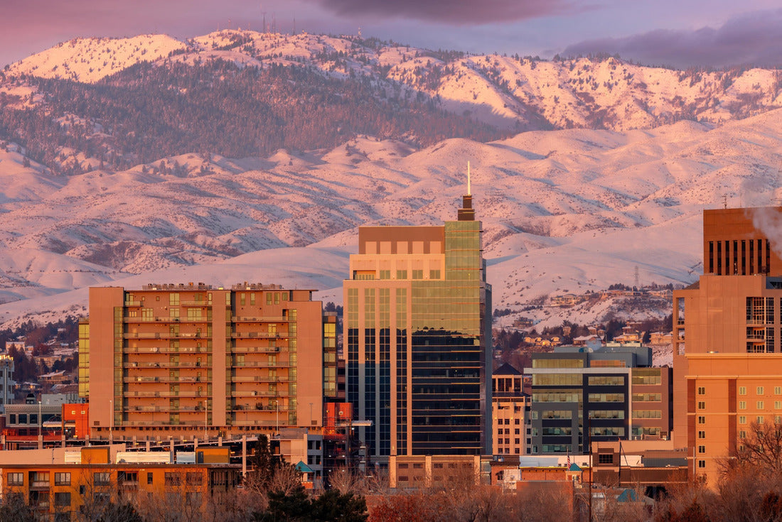 Winter in Boise Idaho Sunset over the skyline 2000pc Puzzle