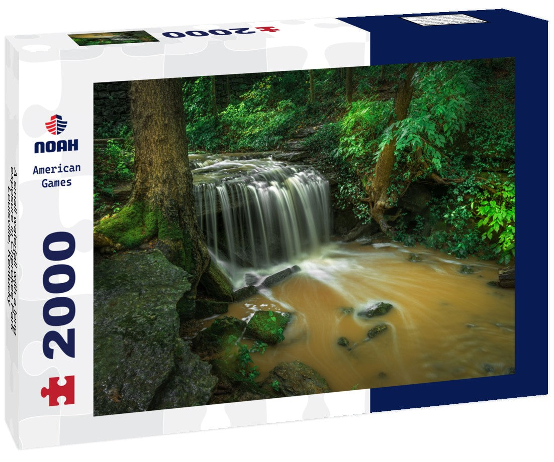 A small waterfall with a long exposure in Cherokee Park, Louisville, Kentucky 2000pc Puzzle