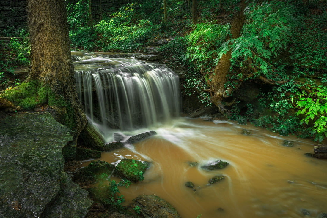 A small waterfall with a long exposure in Cherokee Park, Louisville, Kentucky 2000pc Puzzle
