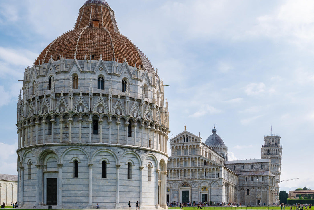Abandoned Tower of Pisa Italy with Basilica Cathedral on a bright summer day with green grass 2000pc Puzzle