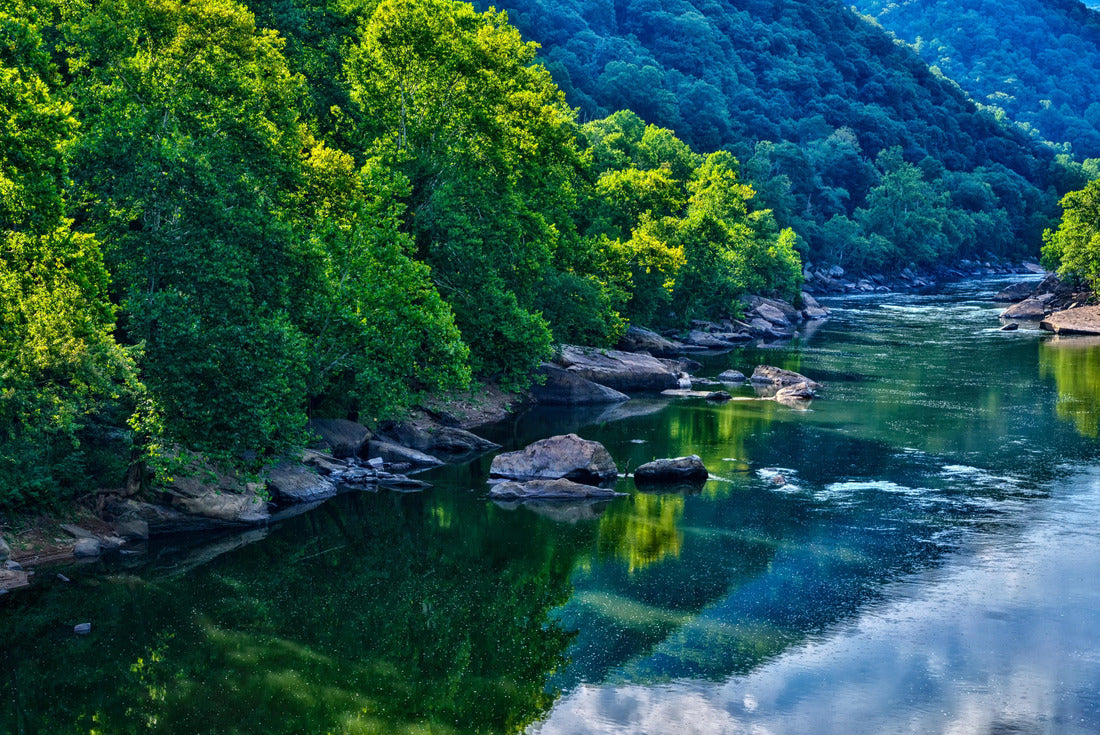 The New River deep in the gorge, New River Gorge National Park and Preserve, Fayette County, West Virginia, USA 2000pc Puzzle