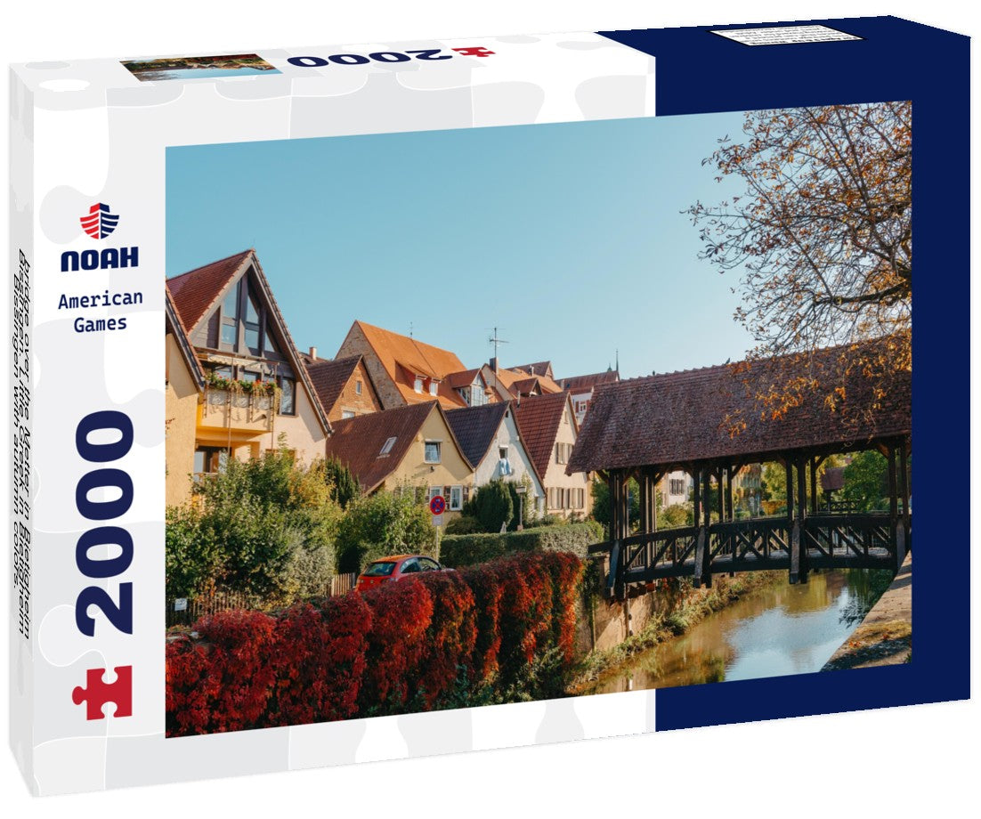 bridge over the Metter in Bietigheim-Bissingen. Little Greek in Bietigheim-Bissingen with autumn colors. Metter, a river in Bietigheim-Bissingen 2000pc Puzzle