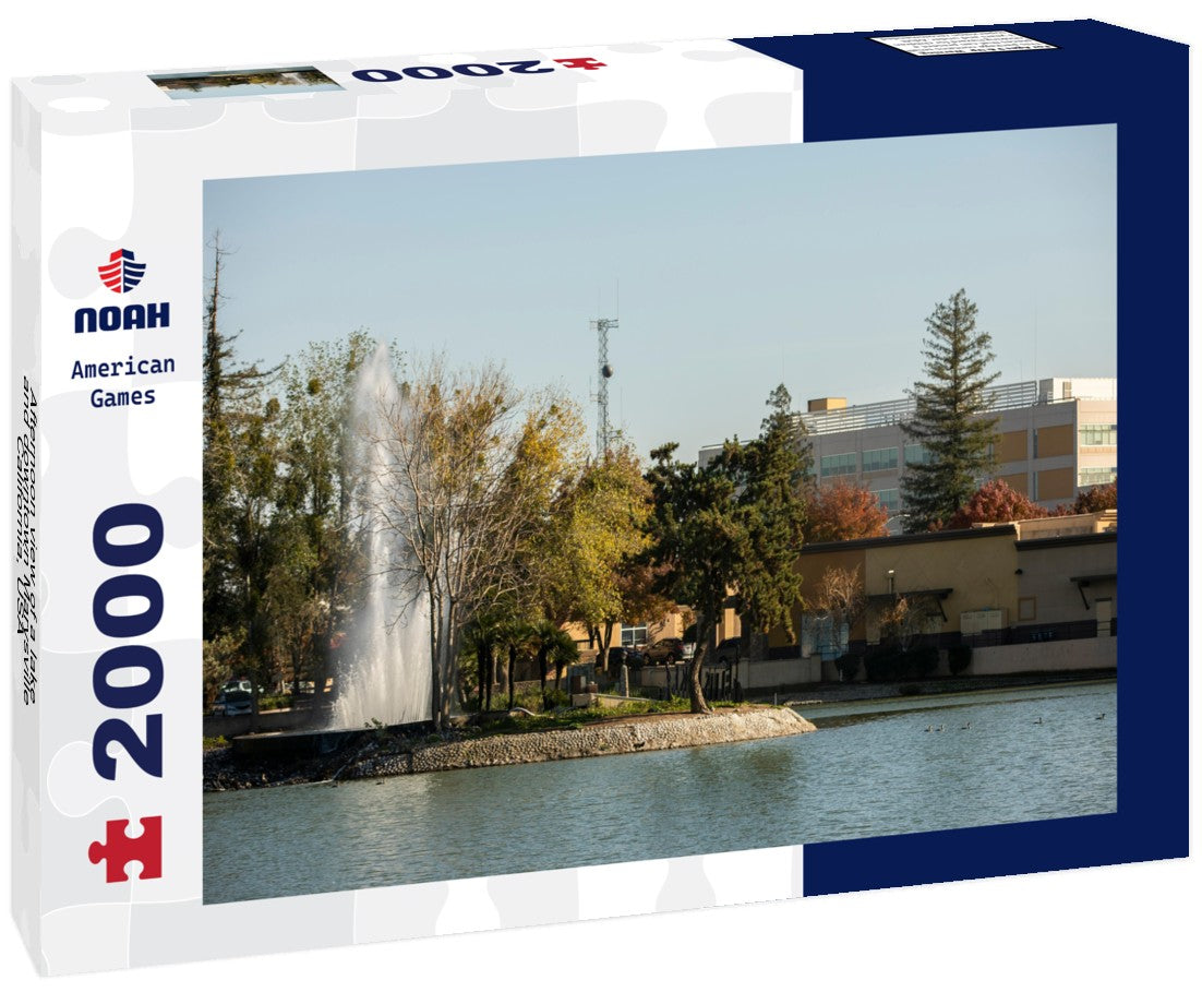 Afternoon view of a lake and downtown Marysville, California, USA 2000pc Puzzle