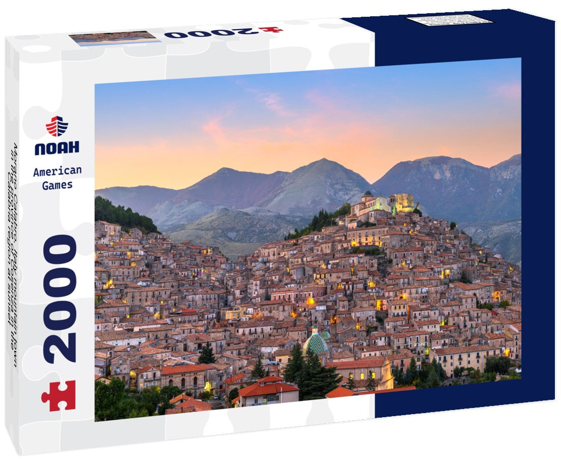 Morano Calabro, Italy mountain town in the province of Cosenza in the Calabria region at sunset 2000pc Puzzle
