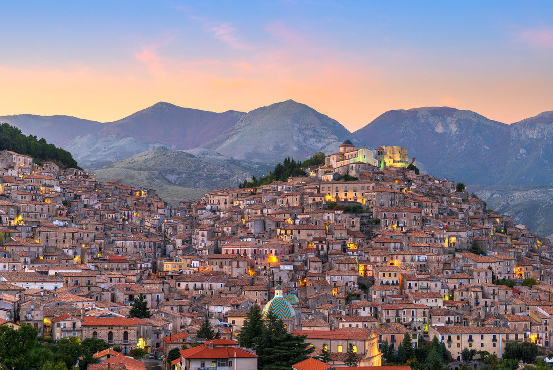 Morano Calabro, Italy mountain town in the province of Cosenza in the Calabria region at sunset 2000pc Puzzle