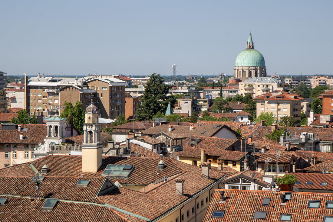 the roofs of the Italian city of Udine and in the background the beautiful dome of the Ossuary Temple from Piazzale del Castello 2000pc Puzzle