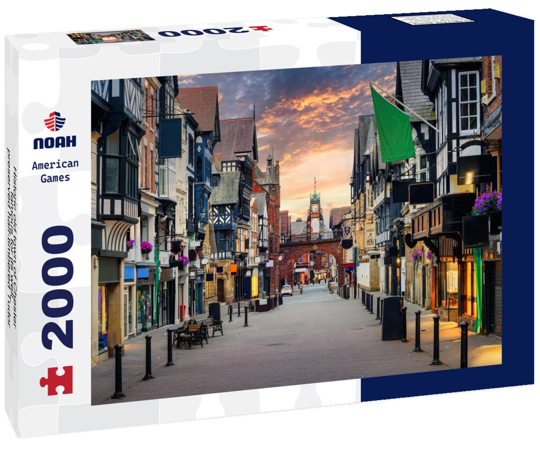 Historic old town of Chester, famous for its well-preserved half-timbered Tudor-style houses, England, United Kingdom 2000pc Puzzle