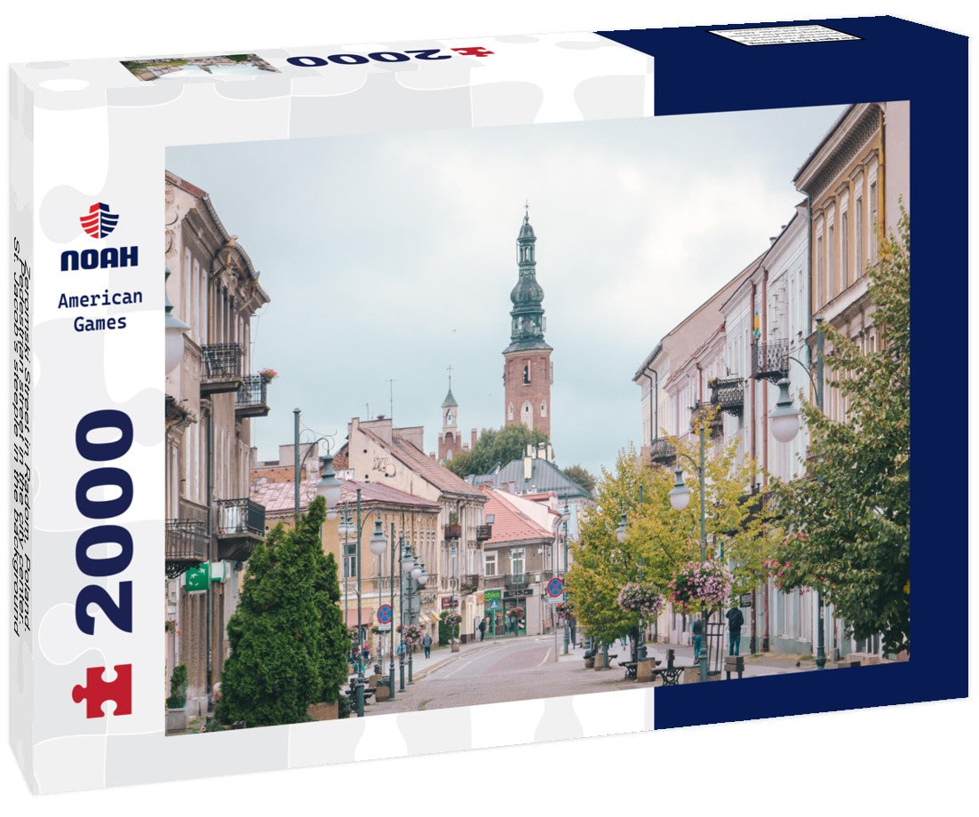 Zeromski Street in Radom, Poland. Pedestrian street in the city center. St. Jacob's steeple in the background 2000pc Puzzle