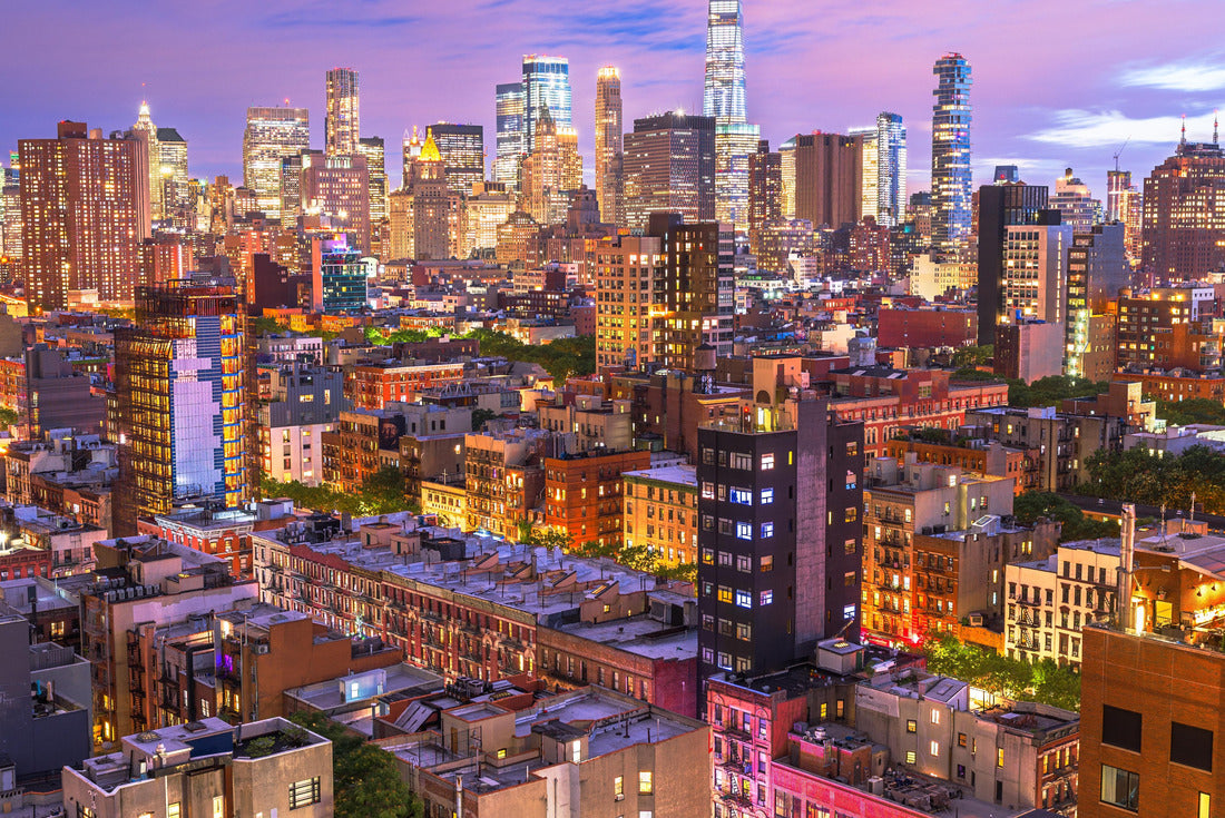 New York, New York, USA Lower Manhattan city skyline rooftop view at dusk 2000pc Puzzle