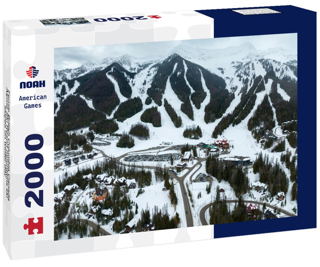Fernie British Columbia Canada Alpine Ski Resort mountains ski slopes on winter day 2000pc Puzzle