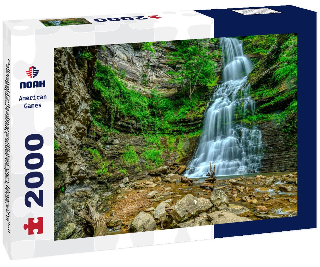 Cathedral Falls plunges 60 feet over Upper Nuttall sandstone, located alongside US Route 60 in Fayette County, West Virginia, USA 2000pc Puzzle