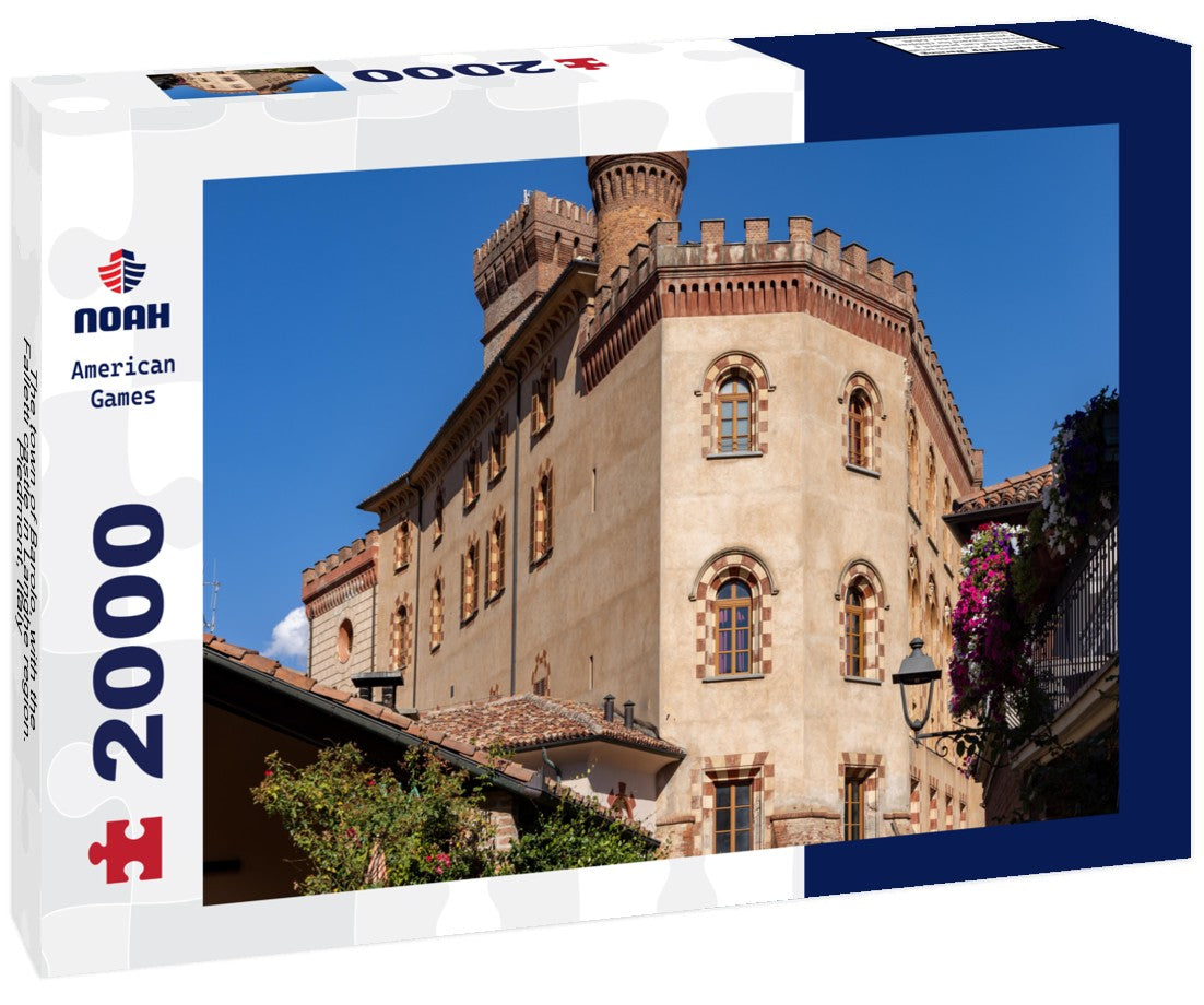 The town of Barolo, with the Falletti castle in Langhe region. Piedmont, Italy 2000pc Puzzle