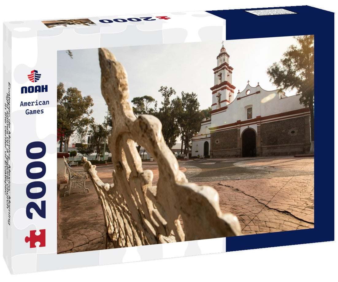 Ecatepec de Morelos, Mexico: Morning light shines on a historic church in the center of Ecatepec 2000pc Puzzle