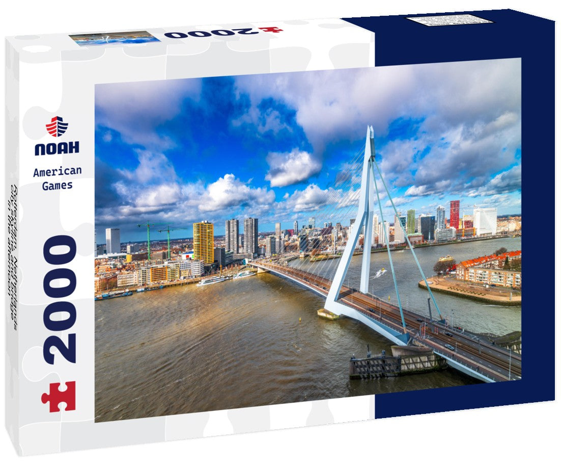 Rotterdam, Netherlands, city skyline and bridge in the afternoon 2000pc Puzzle