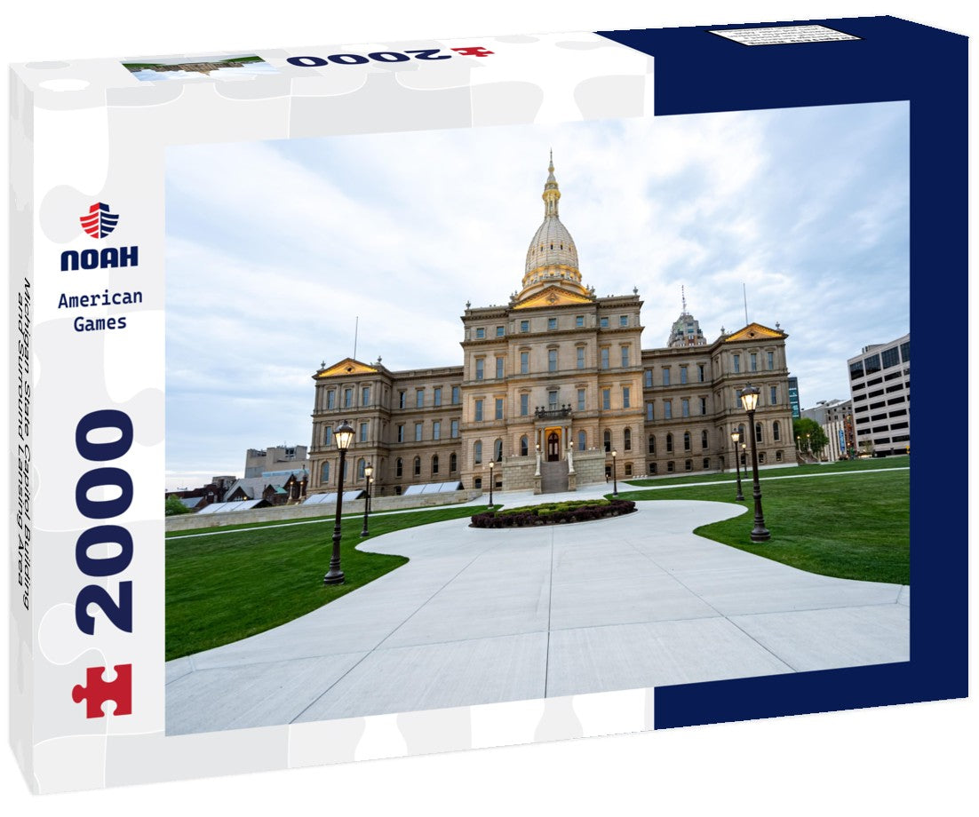 Michigan State Capitol Building and Surround Lansing Area 2000pc Puzzle