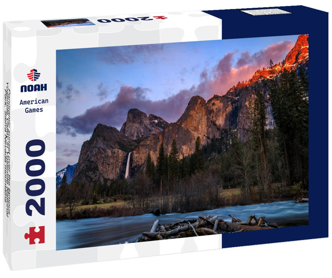 Sunset over the famous Yosemite Valley in Yosemite National Park, Sierra Nevada mountains in California, USA 2000pc Puzzle