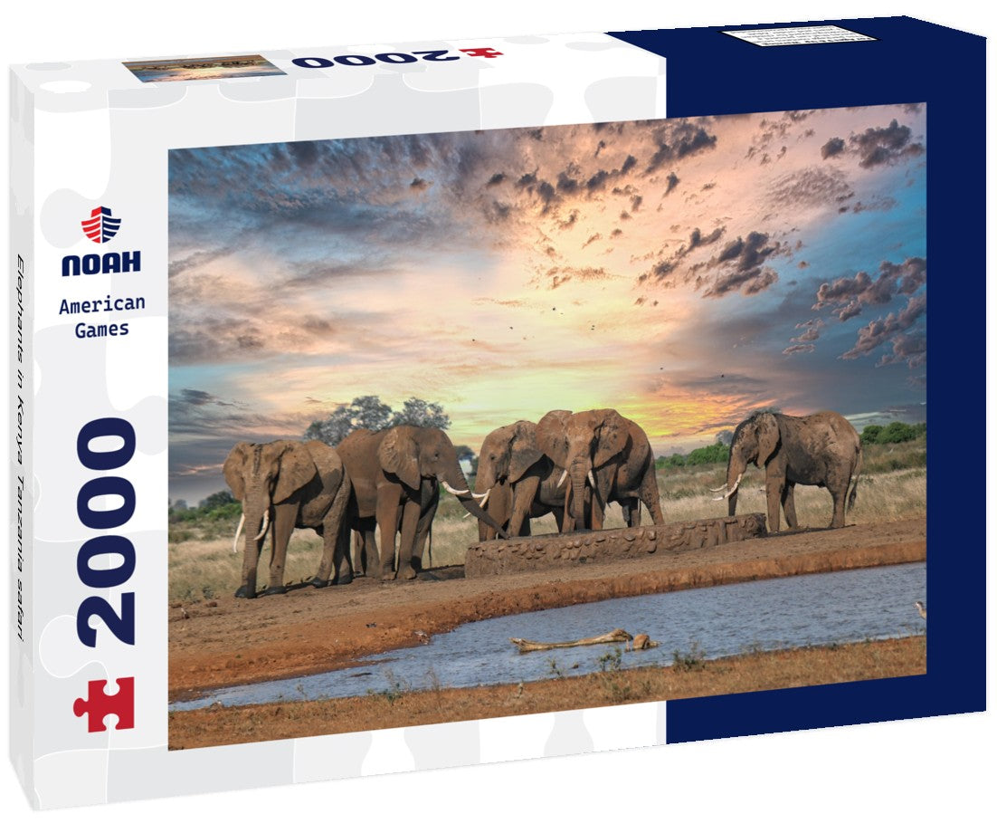 Elephants in Kenya Tanzania safari 2000pc Puzzle