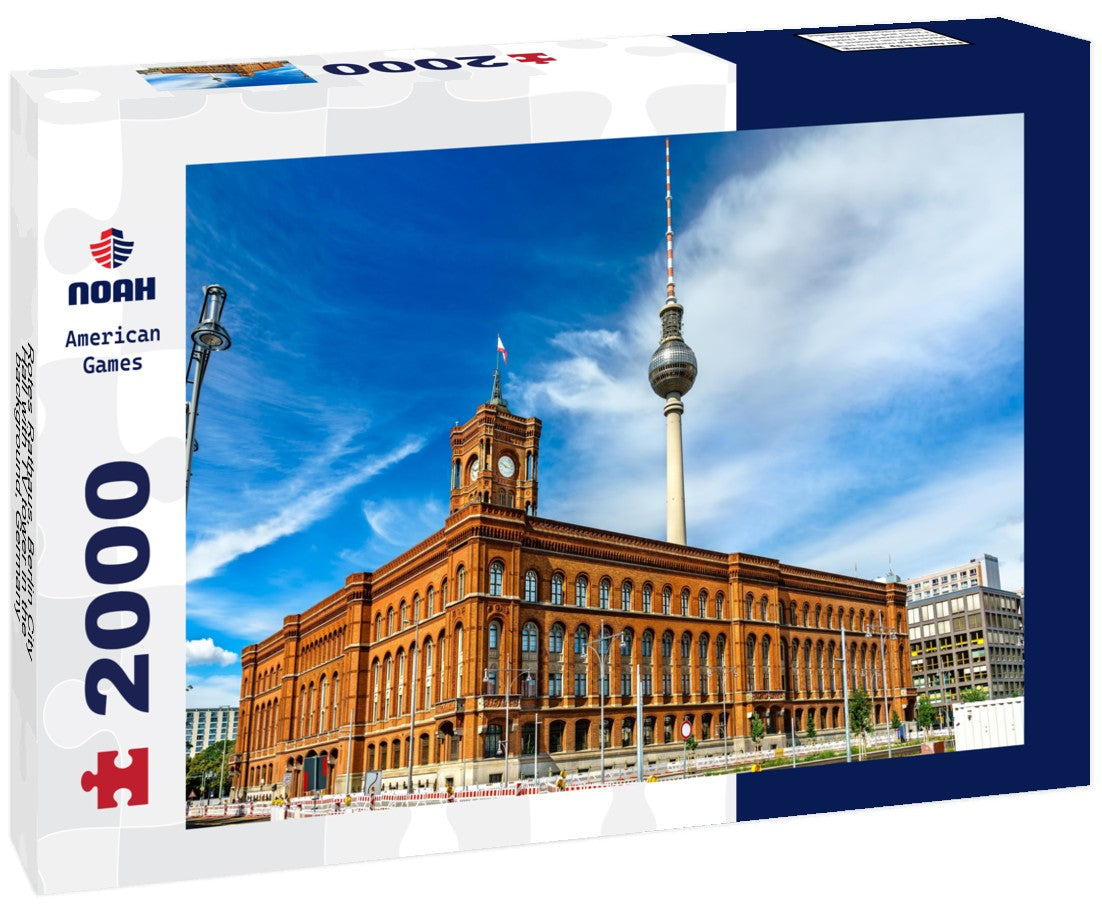 Rotes Rathaus, Berlin City Hall with TV tower in the background, Germany 2000pc Puzzle