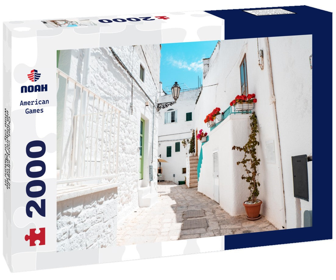 Quiet, cozy street in the historic part of the white city of Ostuni in southern Italy 2000pc Puzzle