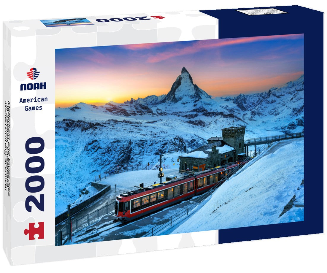 Matterhorn and Swiss Alps in Zermatt, Switzerland. Matterhornberg at sunset 2000pc Puzzle
