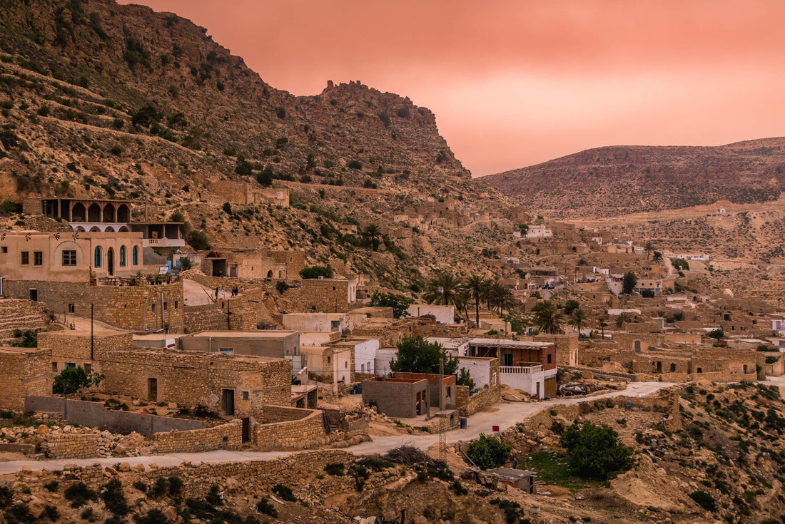The old town of Toujane, Tunisia, at sunset after the sandstorm 2000pc Puzzle