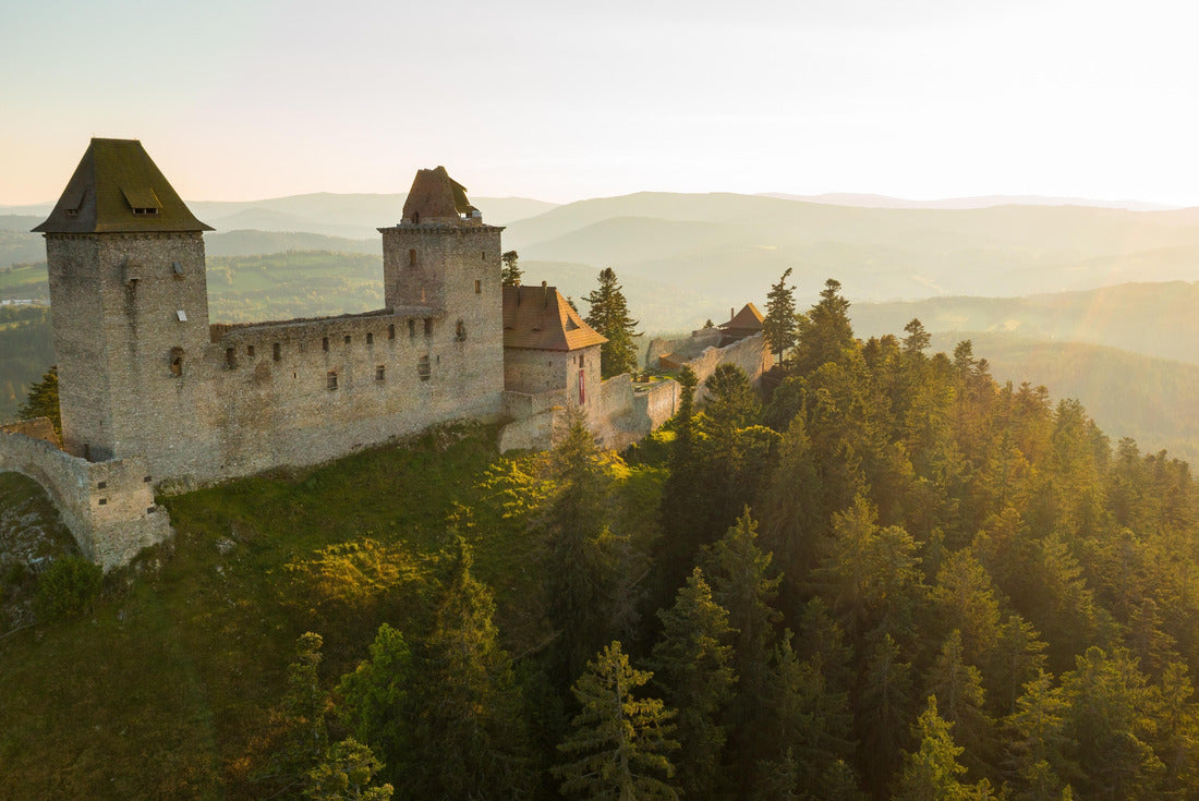 Aerial view of medieval Kasperk castle in a sunny day in South Bohemia, Sumava, Czech Republic 2000pc Puzzle