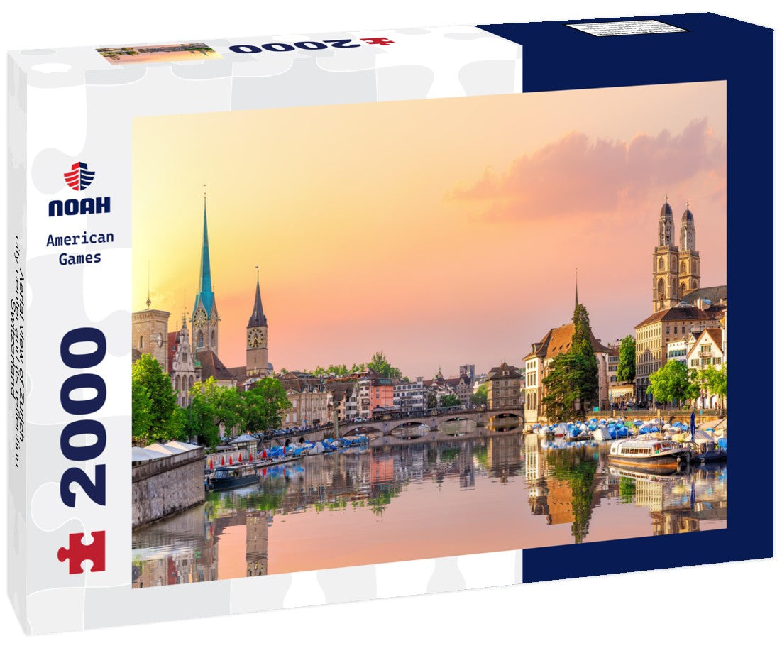 Aerial view of Zurich city center and its reflection, Switzerland 2000pc Puzzle