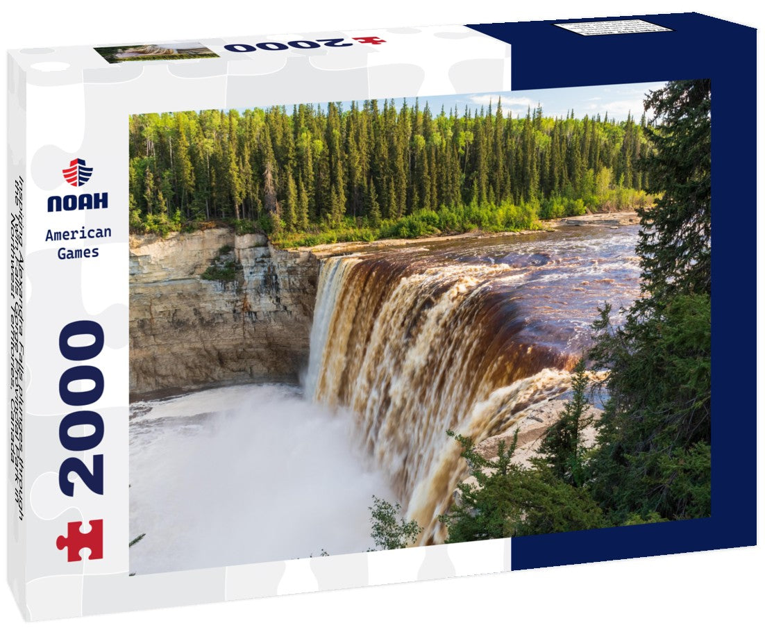 Inspiring Alexandra Falls plunges through the Twin Falls Gorge Provincial Park in Northwest Territories, Canada 2000pc Puzzle