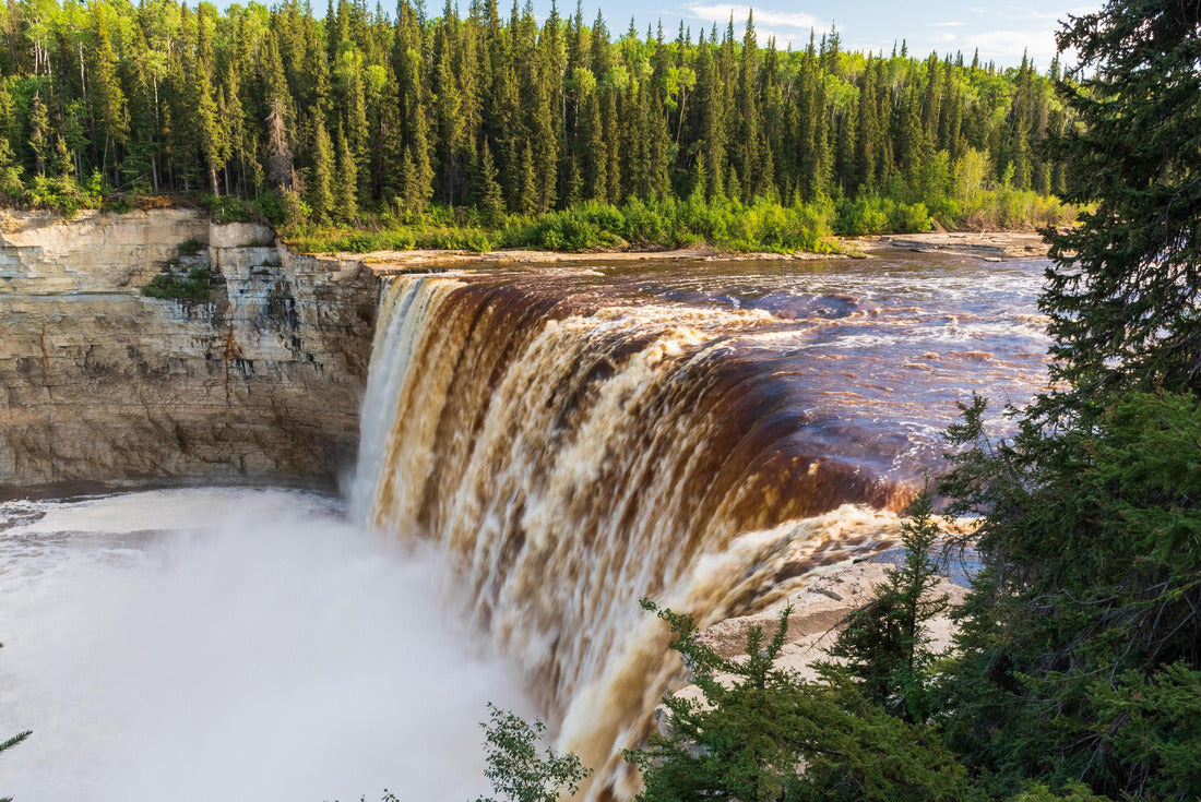 Inspiring Alexandra Falls plunges through the Twin Falls Gorge Provincial Park in Northwest Territories, Canada 2000pc Puzzle