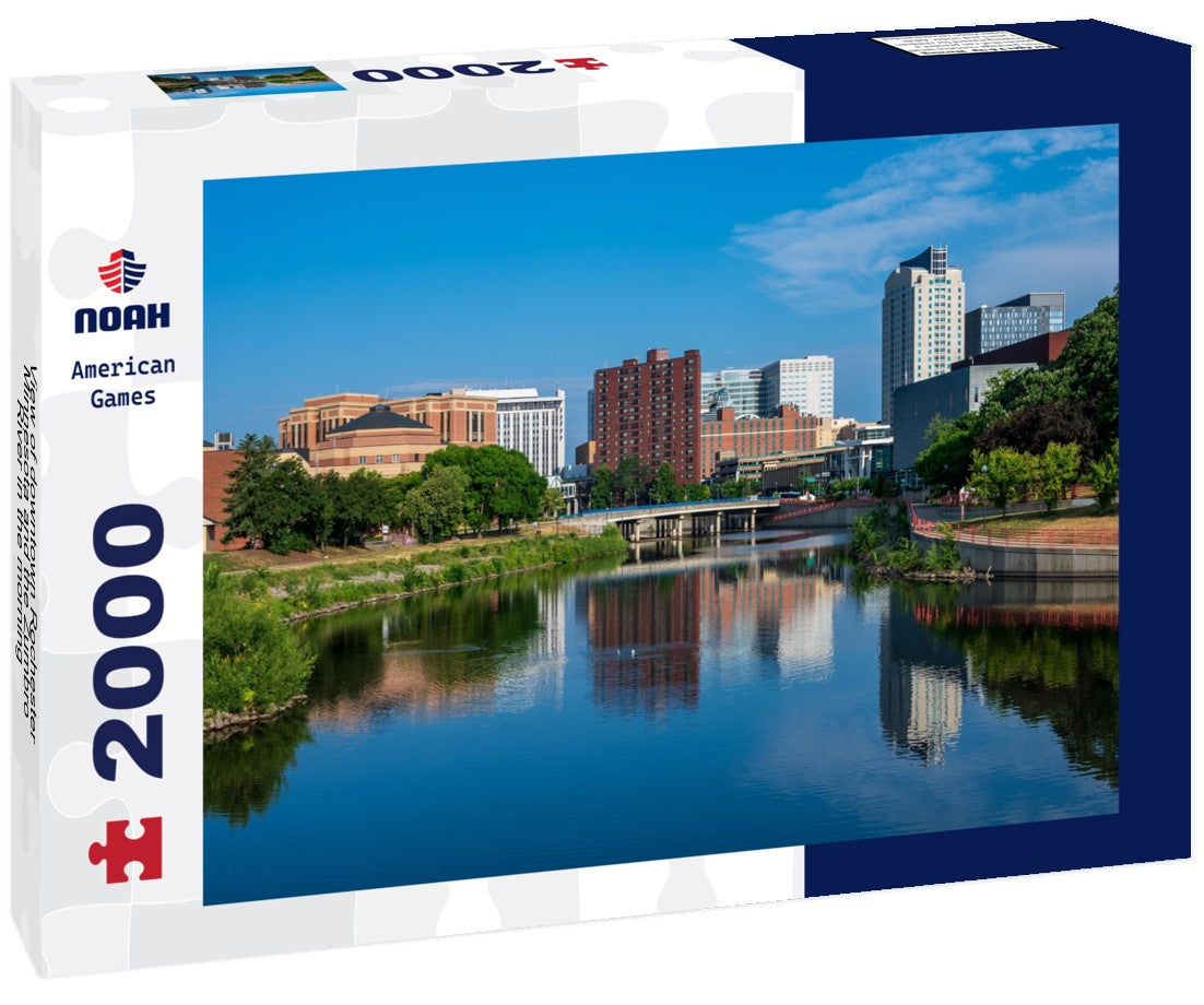 downtown Rochester, Minnesota and the Zumbro River in the morning 2000pc Puzzle