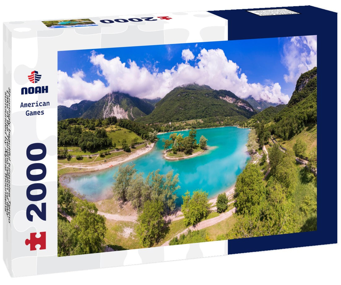 Stunningly beautiful turquoise Tenno Lake in the Trentino region of Italy, surrounded by Alpine mountains 2000pc Puzzle