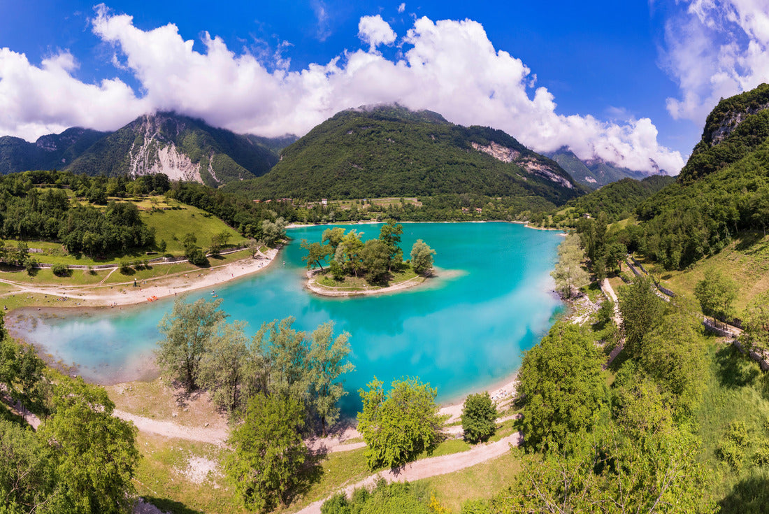 Stunningly beautiful turquoise Tenno Lake in the Trentino region of Italy, surrounded by Alpine mountains 2000pc Puzzle