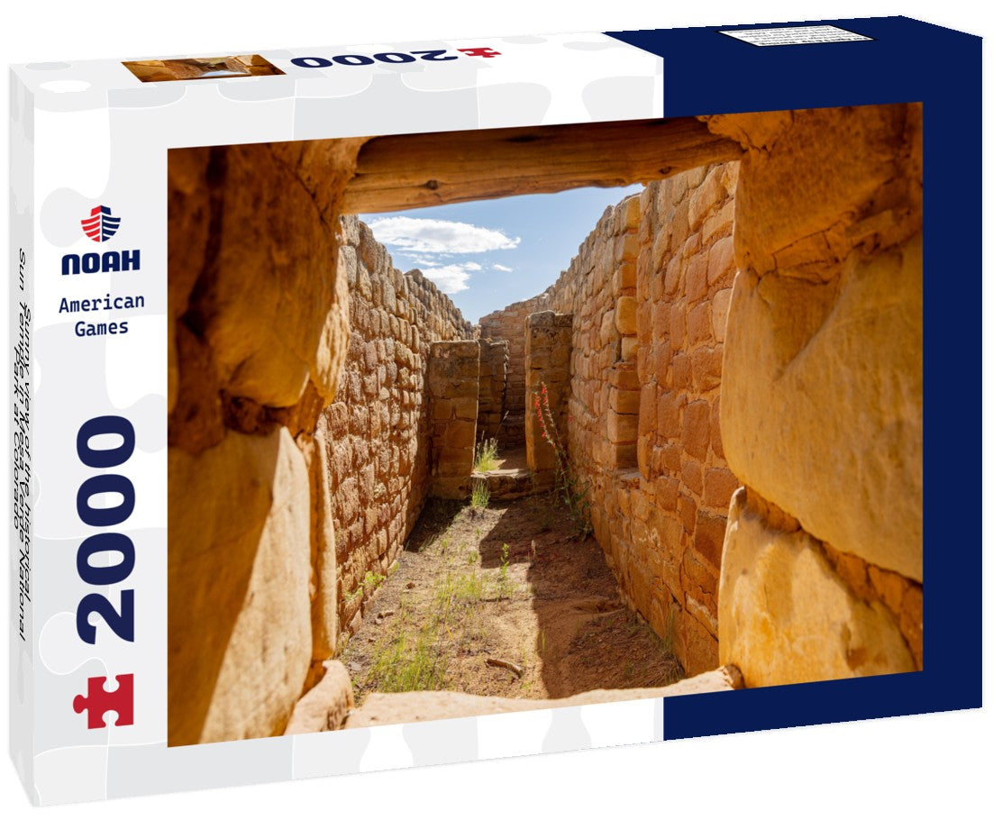Sunny view of the historical Sun Temple in Mesa Verde National Park at Colorado 2000pc Puzzle