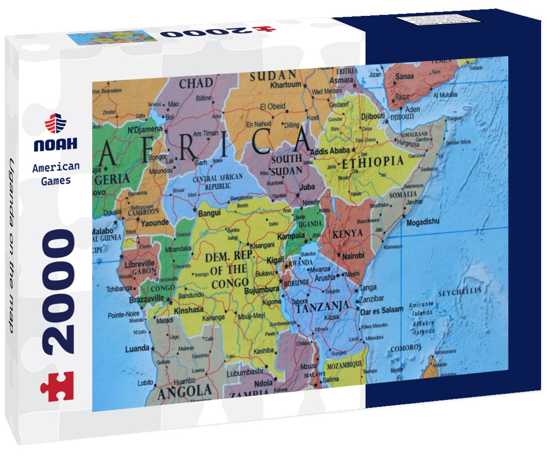 Uganda on the map 2000pc Puzzle