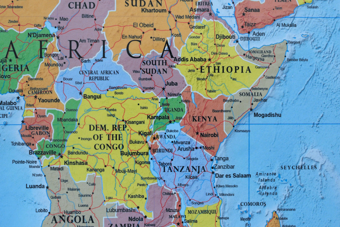 Uganda on the map 2000pc Puzzle