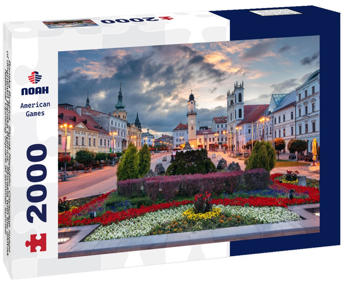 Banska Bystrica, Slovak Republic. Cityscape image of downtown Banska Bystrica, Slovakia with the Slovak National Uprising Square at summer sunrise 2000pc Puzzle