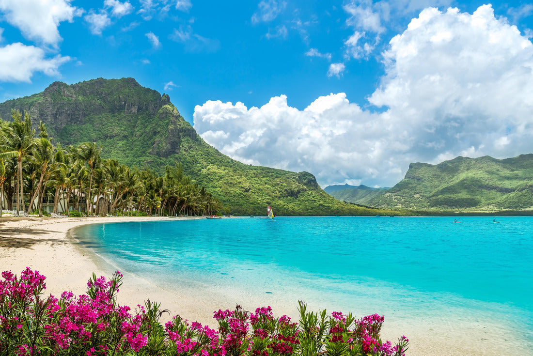 Noah Jigsaw Puzzle Landscape with Le Morne beach and mountain at Mauritius island, Africa 2000 pieces