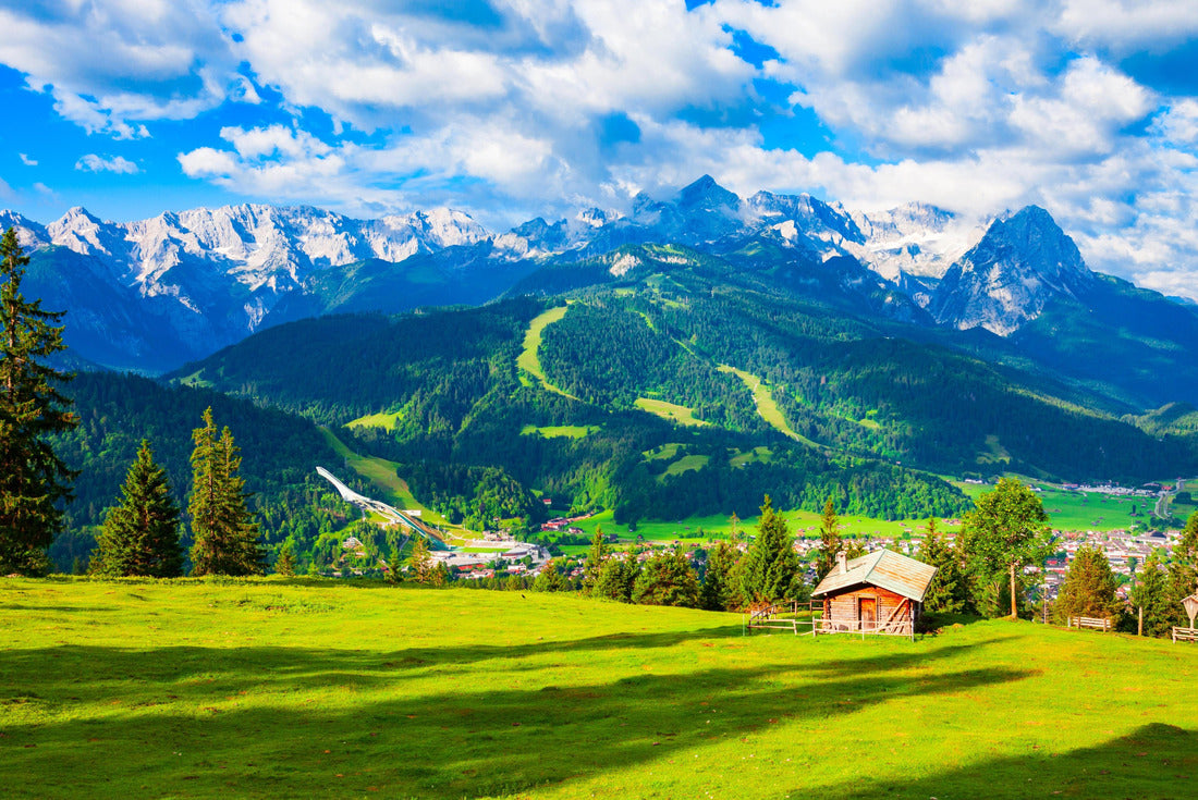 Noah Jigsaw Puzzle Zugspitze and Alpspitze Alps - panoramic view from Eckenhutte in Garmisch-Partenkirchen town in Bavaria, southern Germany 2000 pieces