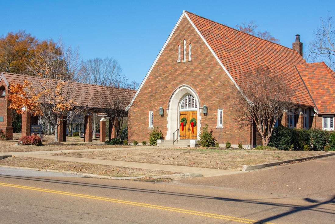 19th century Presbyterian Church, housed in the unique Tudor structure on Main Street in Senatobia, Tate County, Mississippi, USA 2000pc Puzzle