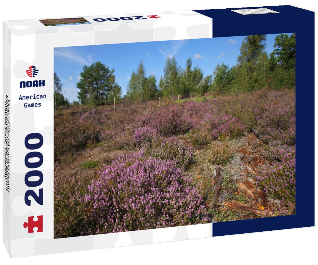 the blooming heath, Schönower Heide in Barnim Nature Park, Germany 2000pc Puzzle
