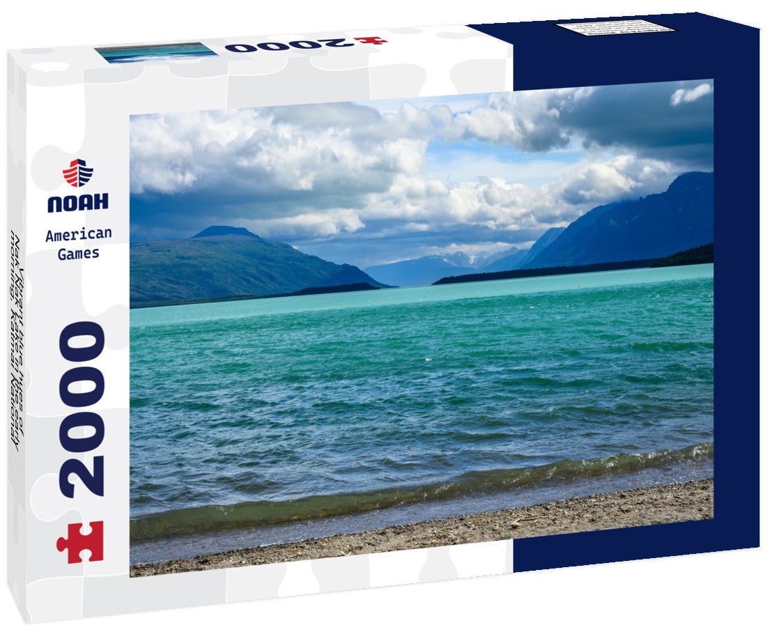 Vibrant blue hues of Nak Nak Lake in the early morning, Katmai National Park, Alaska 2000pc Puzzle