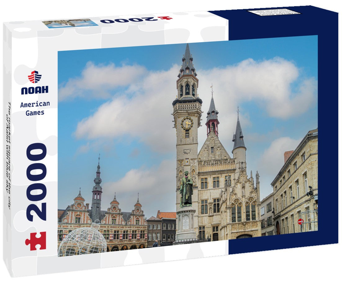 The market square of the city of Aalst with blue sky 2000pc Puzzle