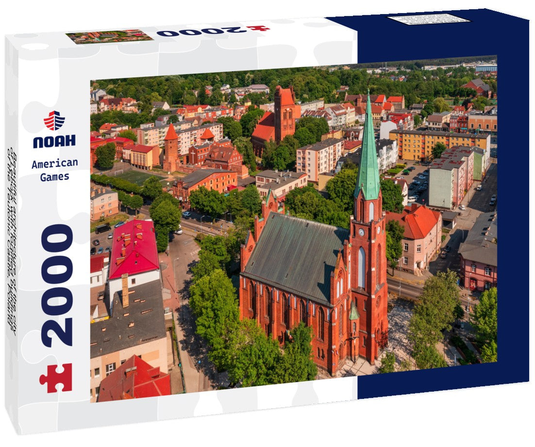 Beautiful architecture of the city of Lebork with fortified buildings of the Teutonic Castle, Poland 2000pc Puzzle