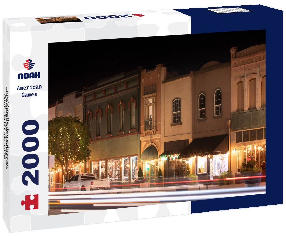 night traffic flows through the historic city center Red Bluff, California, USA 2000pc Puzzle