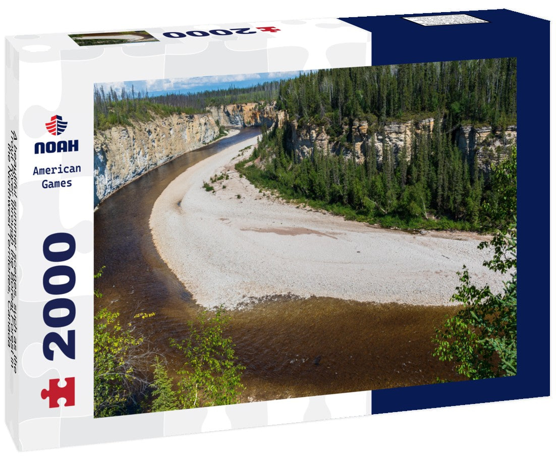 A beautiful summer scenes, such as the Trout River through the Boreal Forest in the Northwest Territories, Canada 2000pc Puzzle