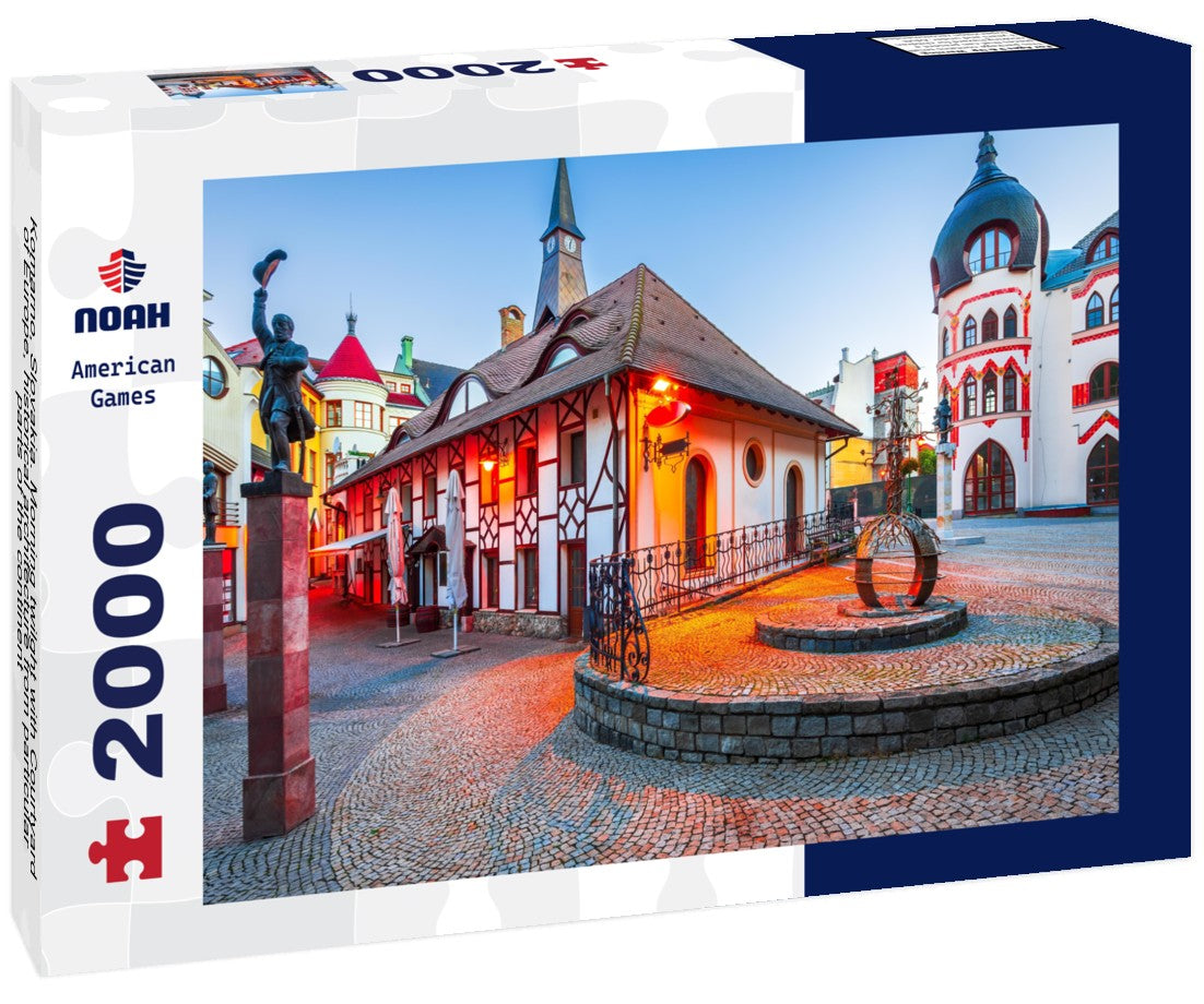 Komarno, Slovakia. Morning twilght with Courtyard of Europe, historical architecture from particular parts of the continent 2000pc Puzzle